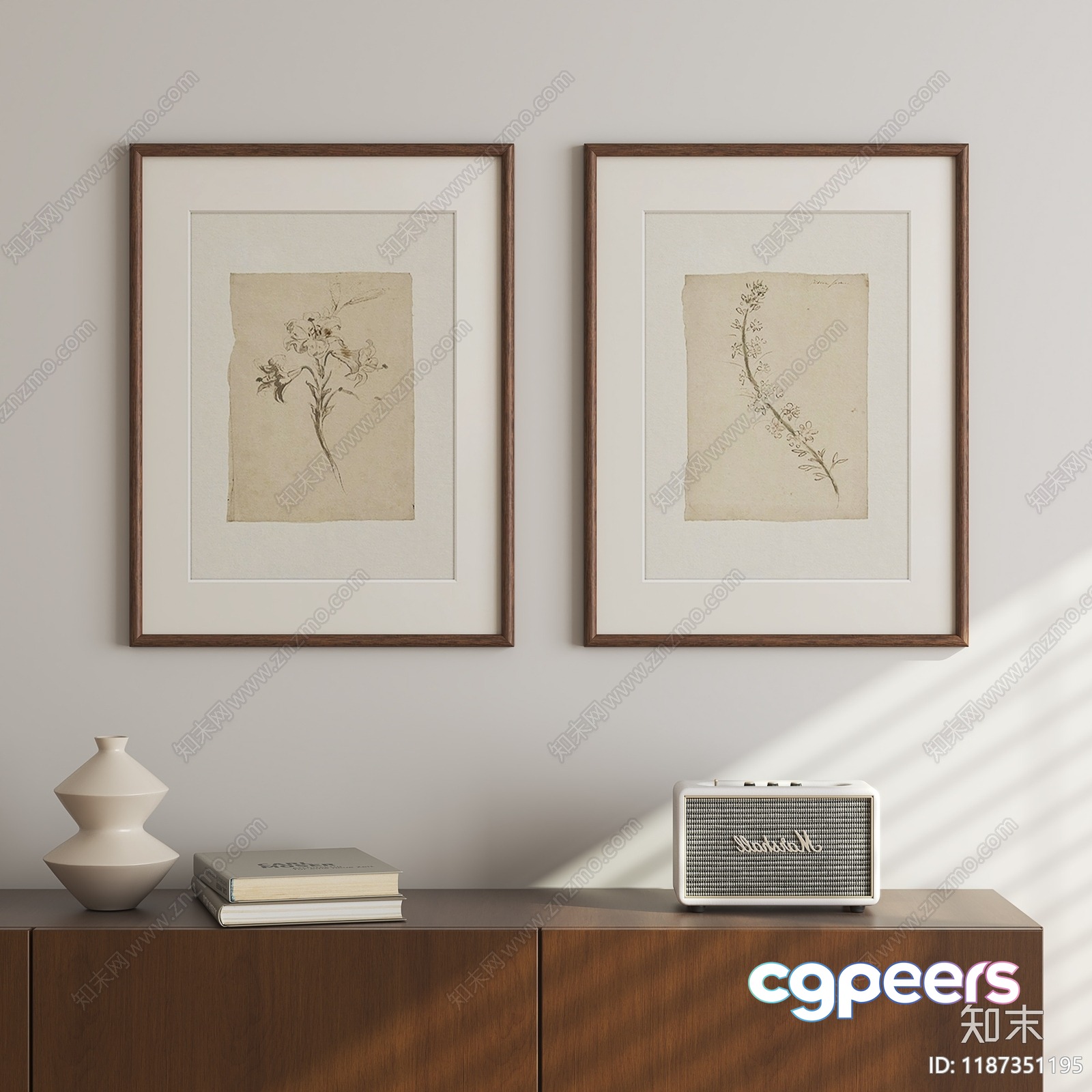 Minimalist Art Display 3D Model - 2161 - VRAY Render