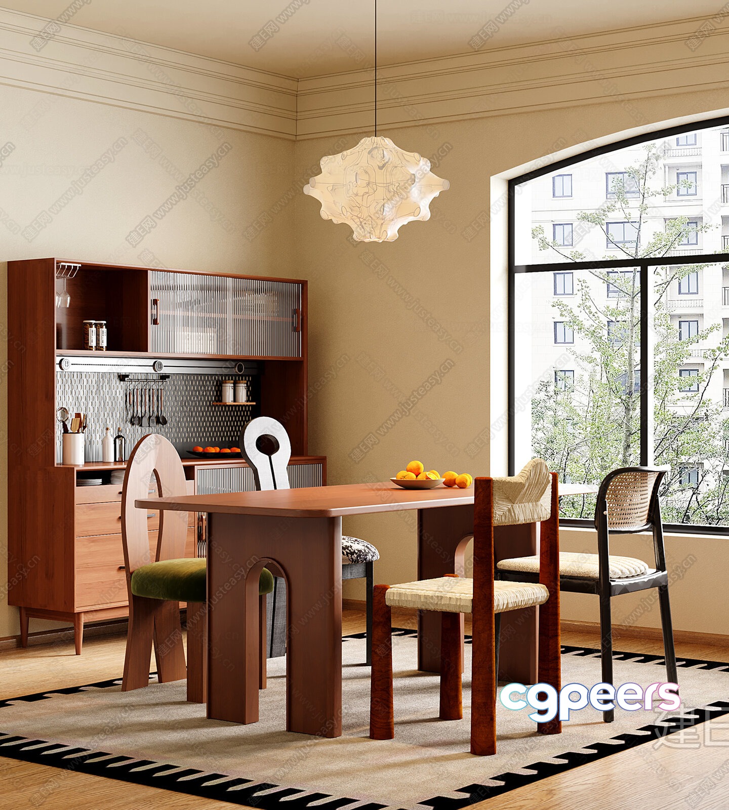 Modern Dining Room 3D Model - 16725 - VRAY Render