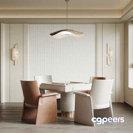 Modern Dining Room 3D Model - 18117 - VRAY Render Modern Dining Room 3D Model - 18117 - VRAY Render