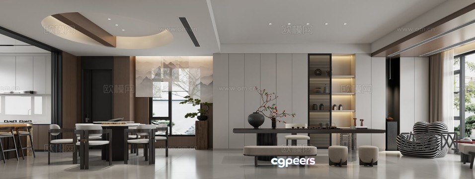 Modern Living Room 3D Model - 10222 - CORONA Render