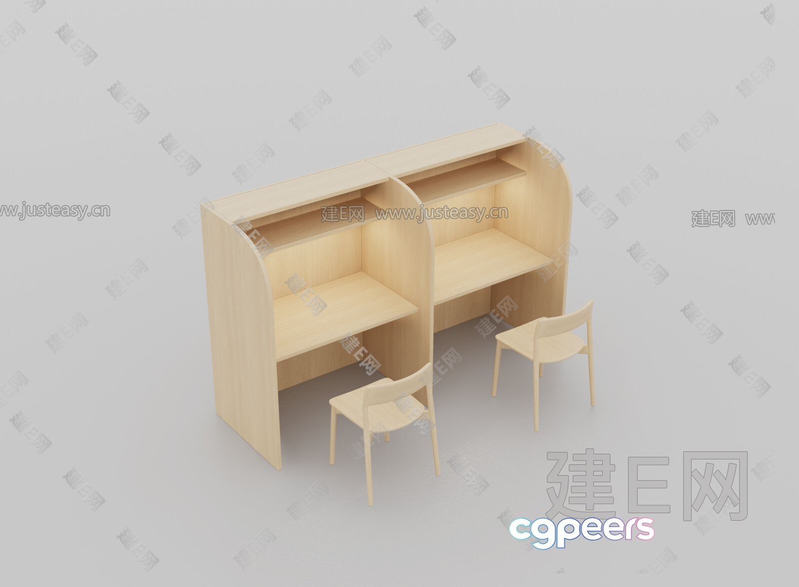 Wooden Furniture Set 3D Model - 12253 - VRAY Render
