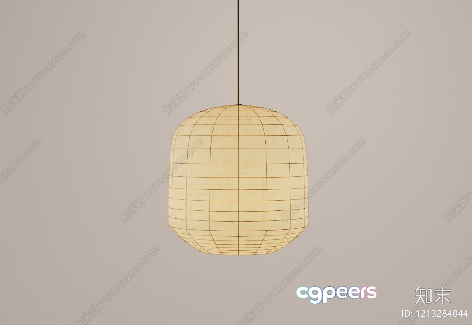 A Beige Hanging Light Fixture 3D Model - 12553 - VRAY Render A Beige Hanging Light Fixture 3D Model - 12553 - VRAY Render