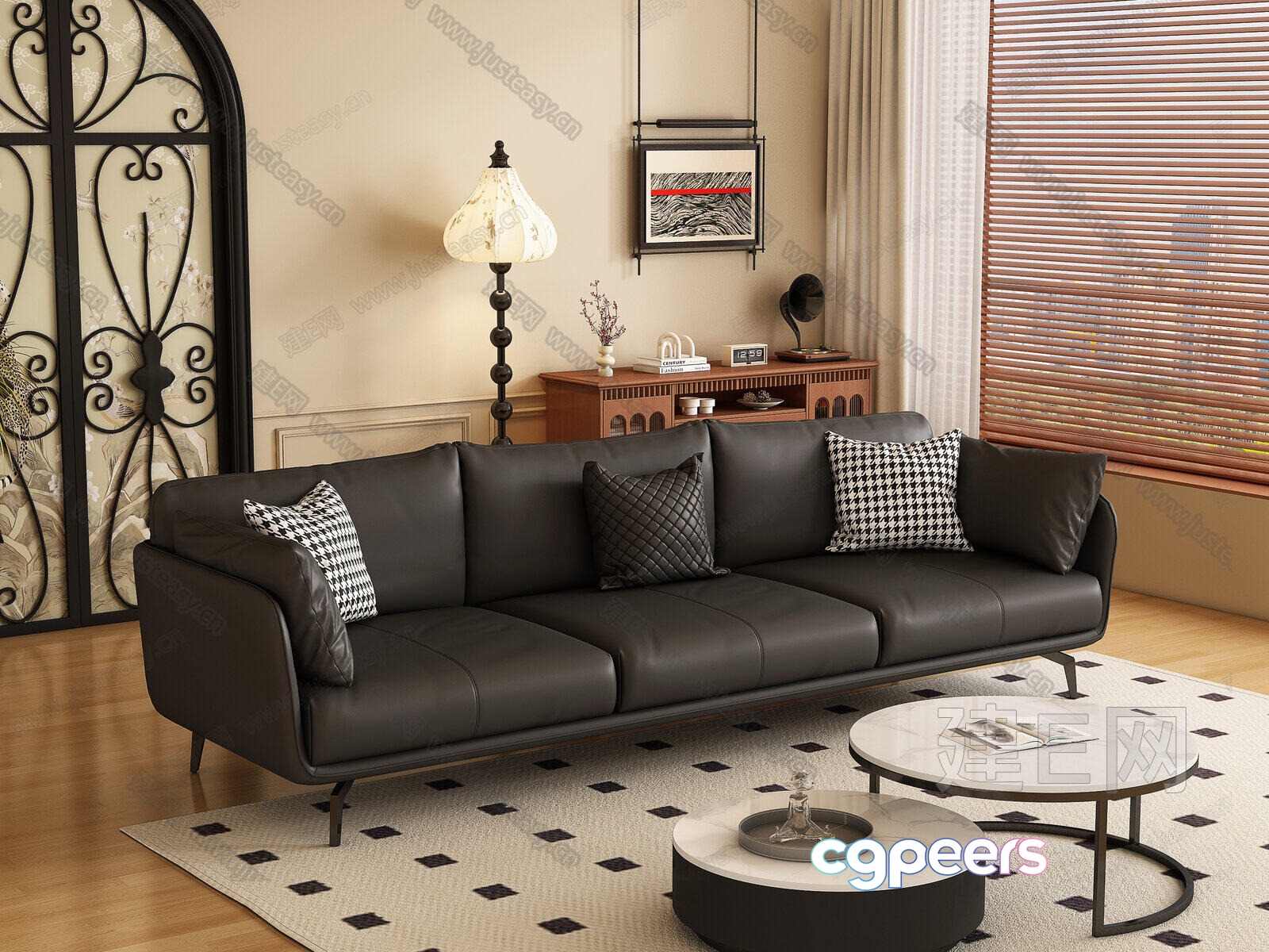 Modern Living Room 3D Model - 9699 - VRAY Render