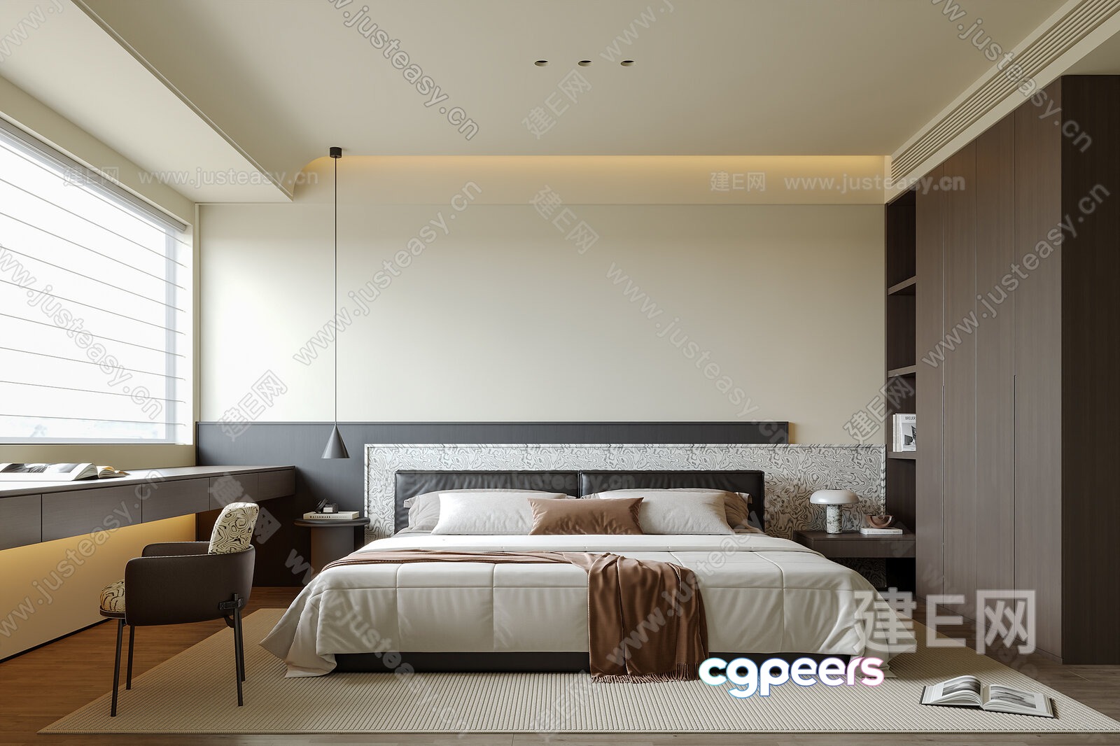 Cozy Bedroom 3D Model - 2241 - VRAY Render