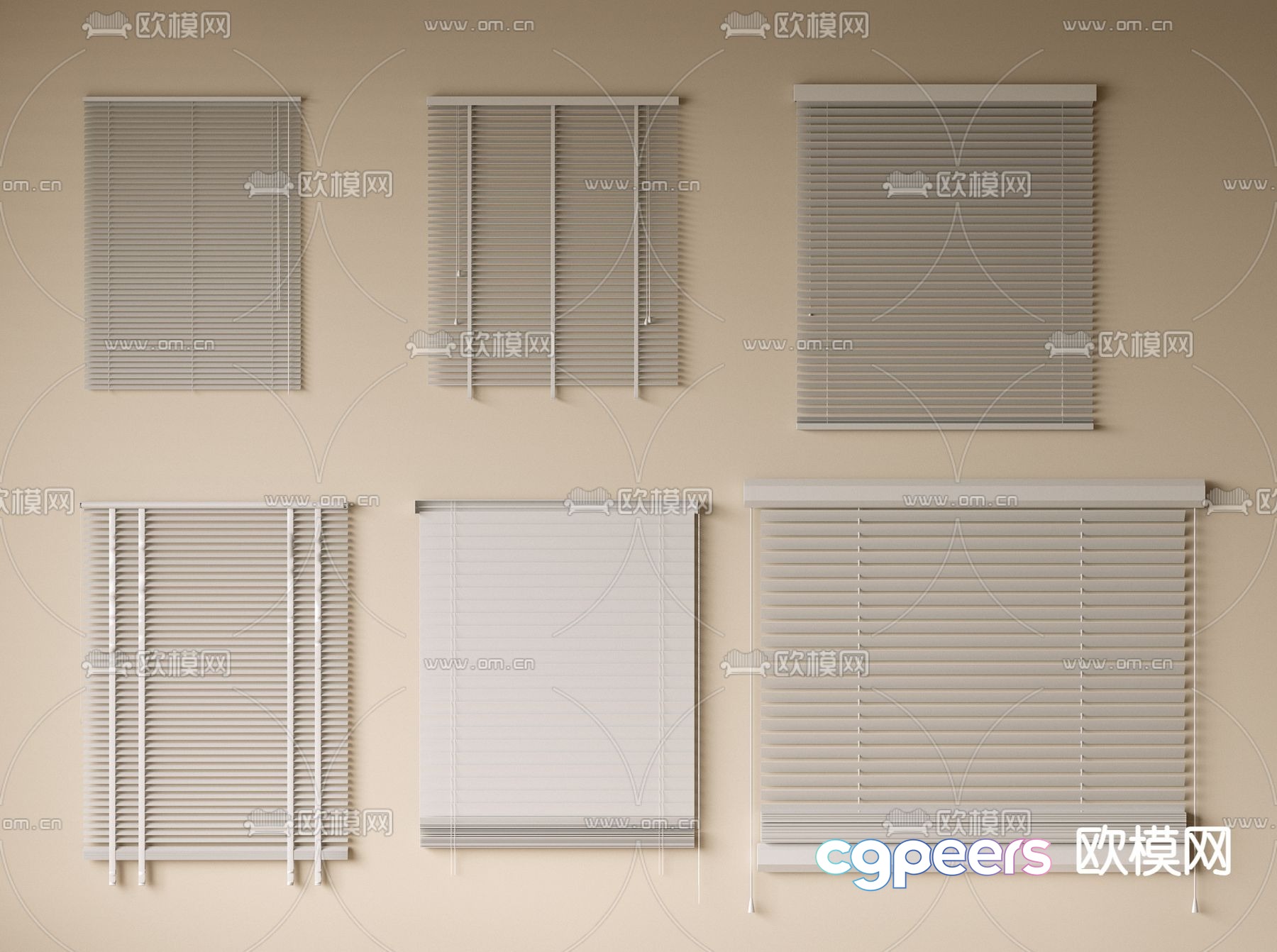 Window Blinds 3D Model - 8593 - VRAY Render