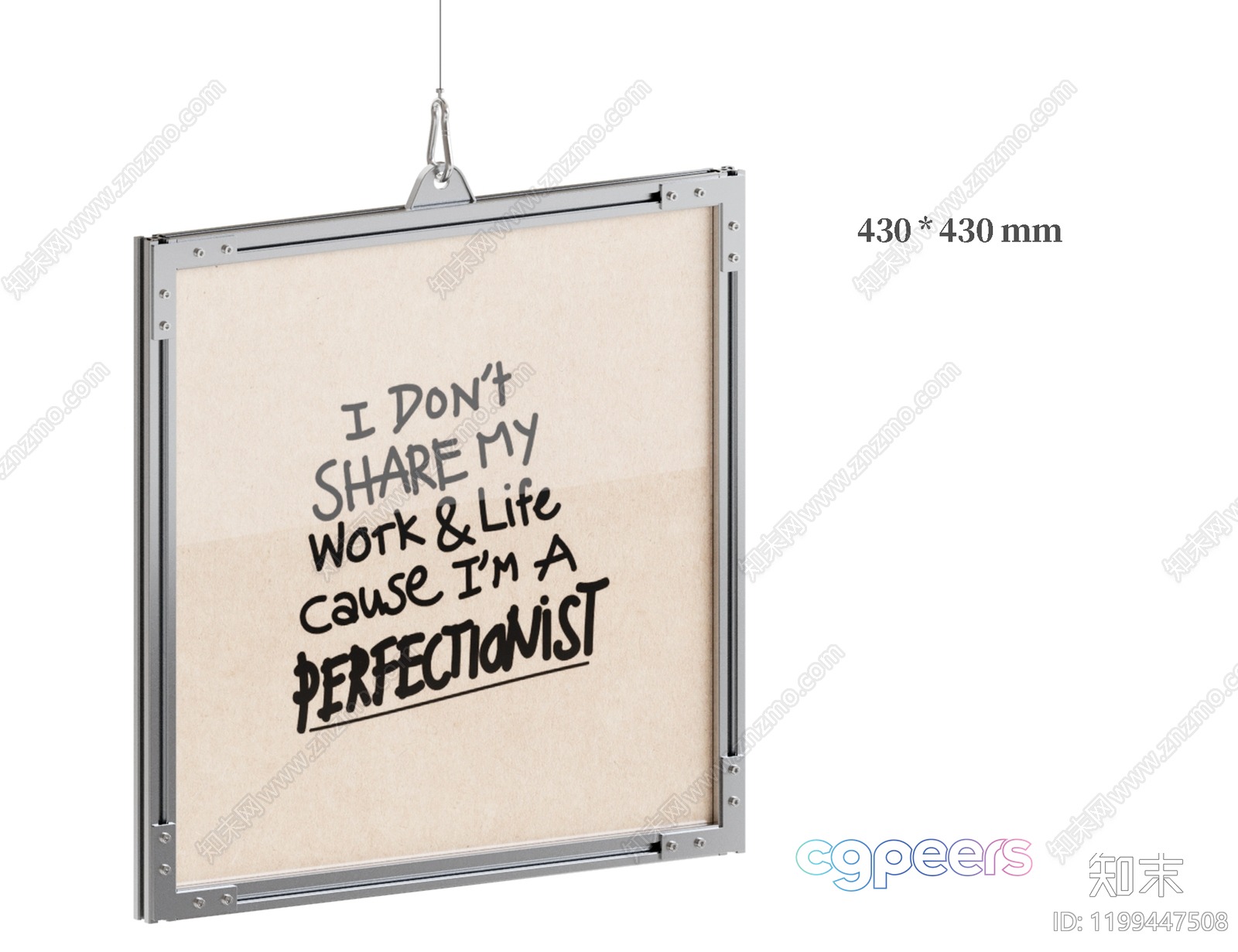 The Main Subject Is A Framed Sign With A Quote About Perfectionism 3D Model - 18403 - VRAY Render The Main Subject Is A Framed Sign With A Quote About Perfectionism 3D Model - 18403 - VRAY Render