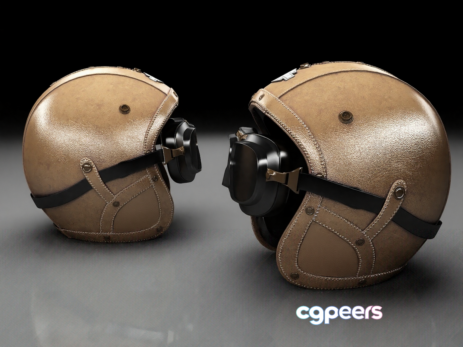 Tan Leather Motorcycle Helmets 3D Model - 15369 - VRAY Render Tan Leather Motorcycle Helmets 3D Model - 15369 - VRAY Render