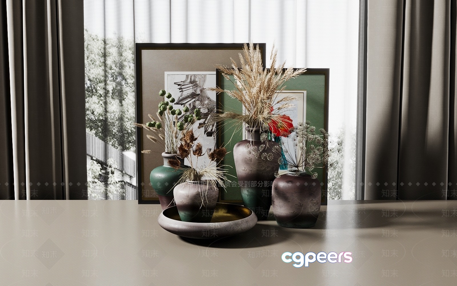 Home Decor Items 3D Model - 15210 - VRAY Render