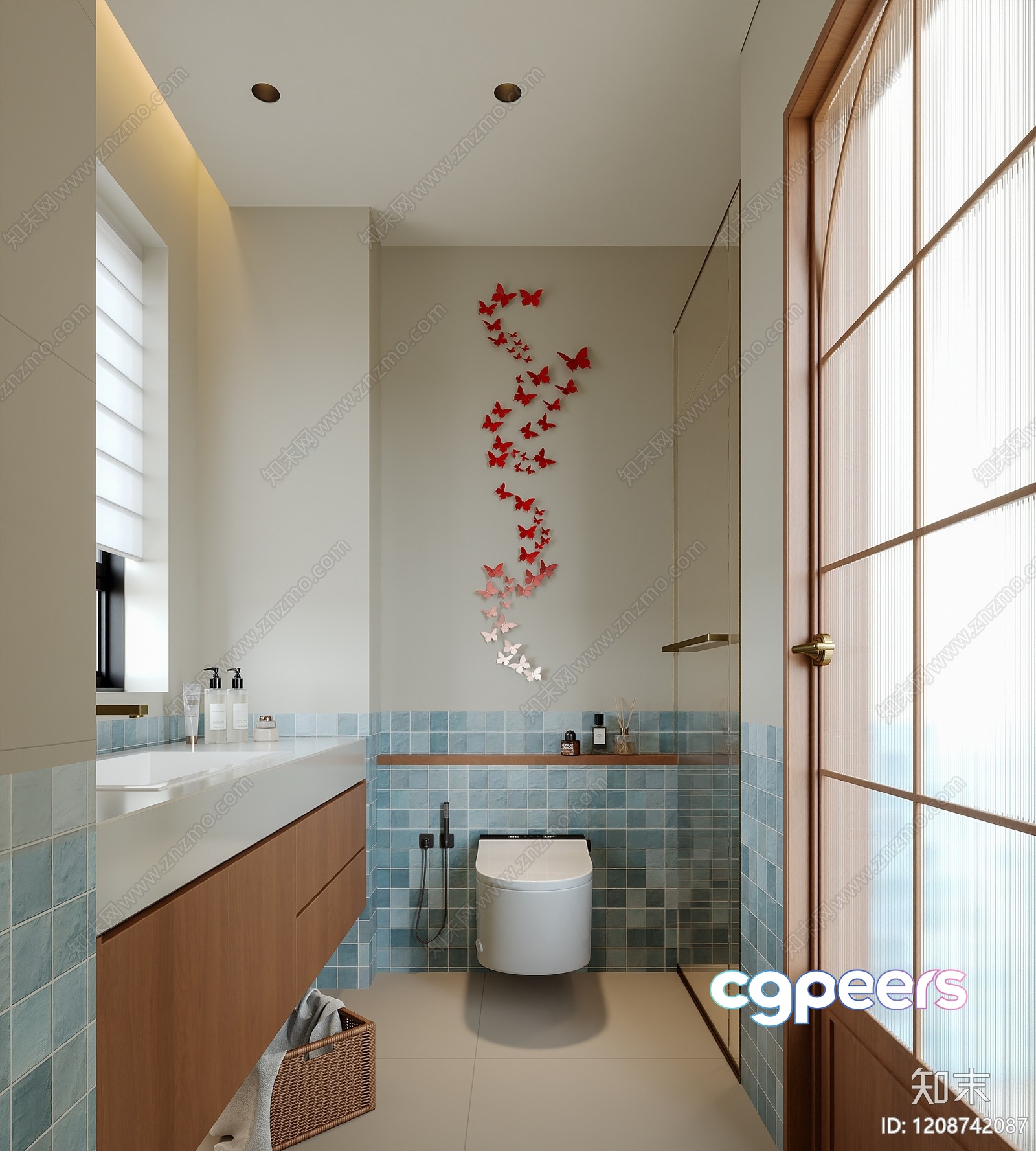 A Modern Bathroom 3D Model - 22395 - VRAY Render