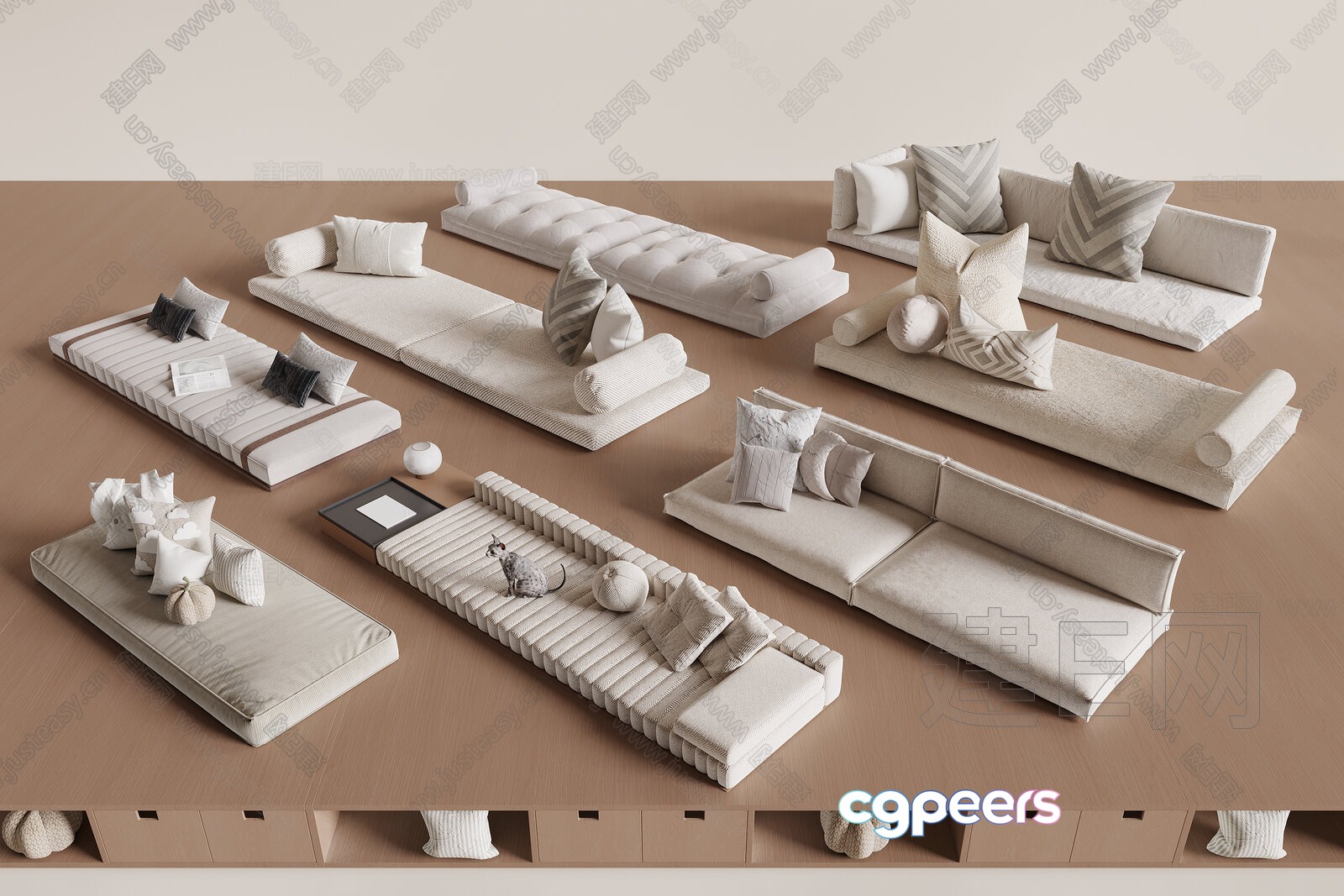 Modern Living Room 3D Model - 7823 - VRAY Render Modern Living Room 3D Model - 7823 - VRAY Render