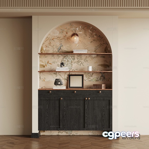 Modern Shelving Unit 3D Model - 16741 - VRAY Render Modern Shelving Unit 3D Model - 16741 - VRAY Render