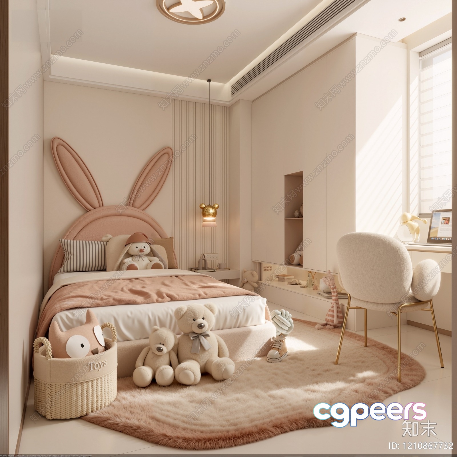 Cozy Children'S Bedroom 3D Model - 11084 - VRAY Render
