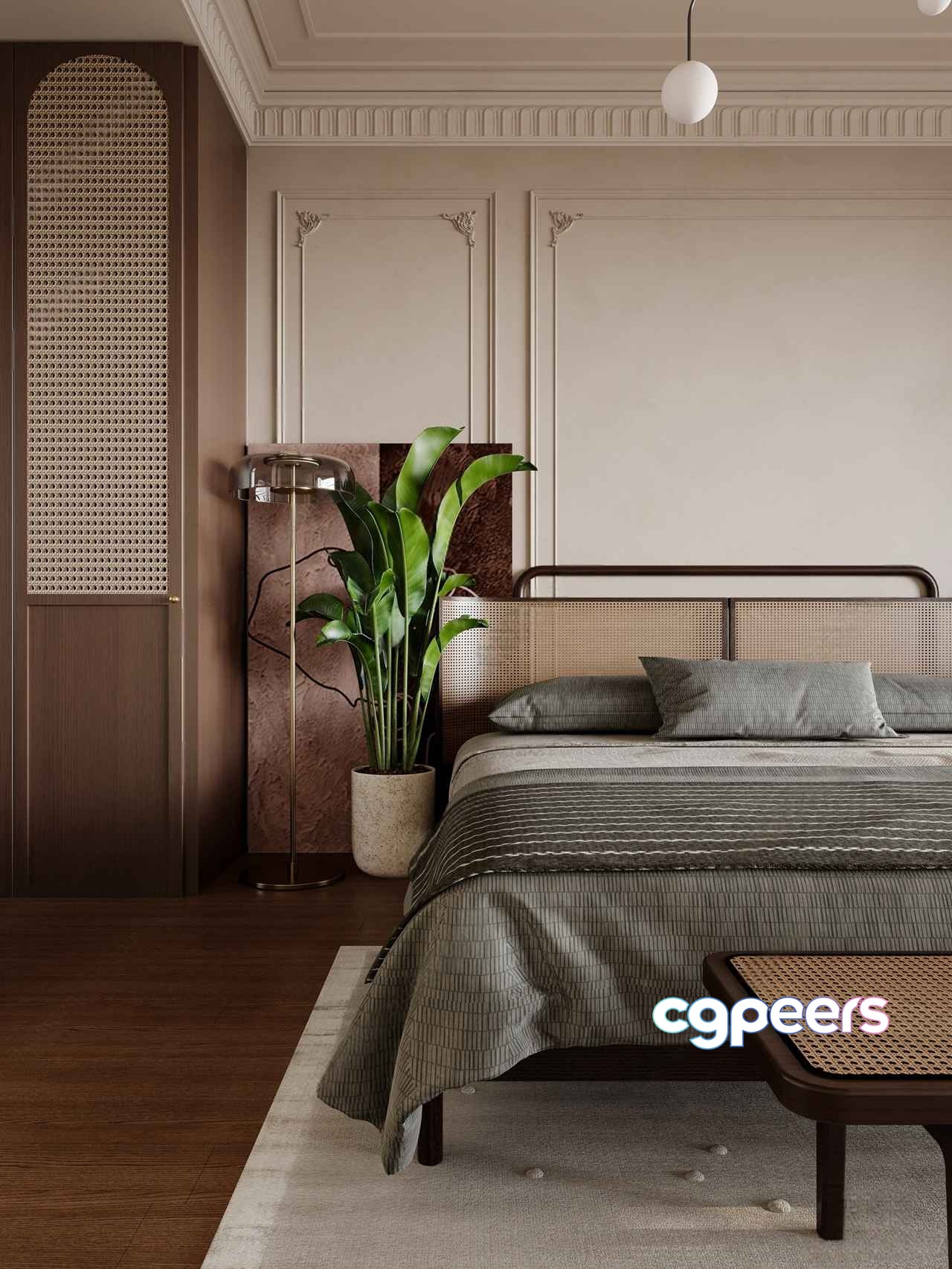 Modern Bed Frame 3D Model - 3837 - VRAY Render Modern Bed Frame 3D Model - 3837 - VRAY Render