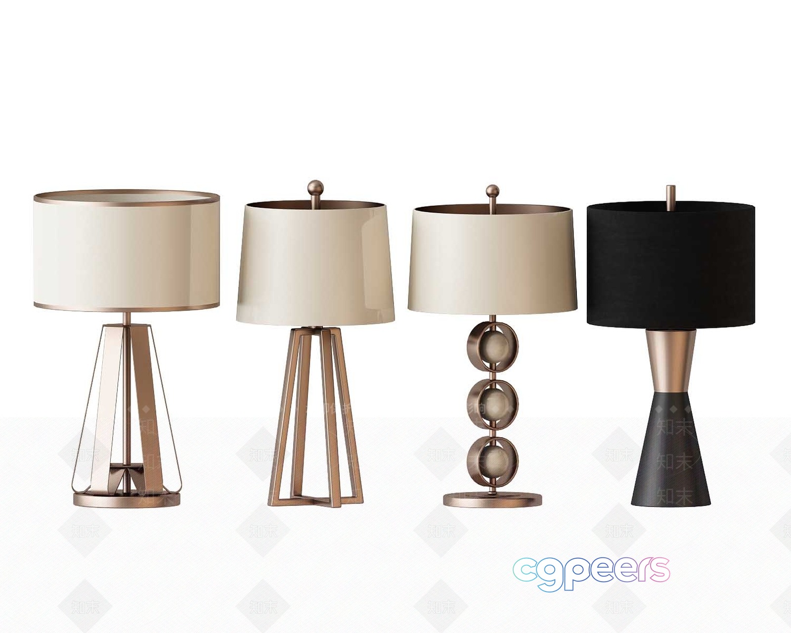 Modern Table Lamps 3D Model - 1376 - VRAY Render