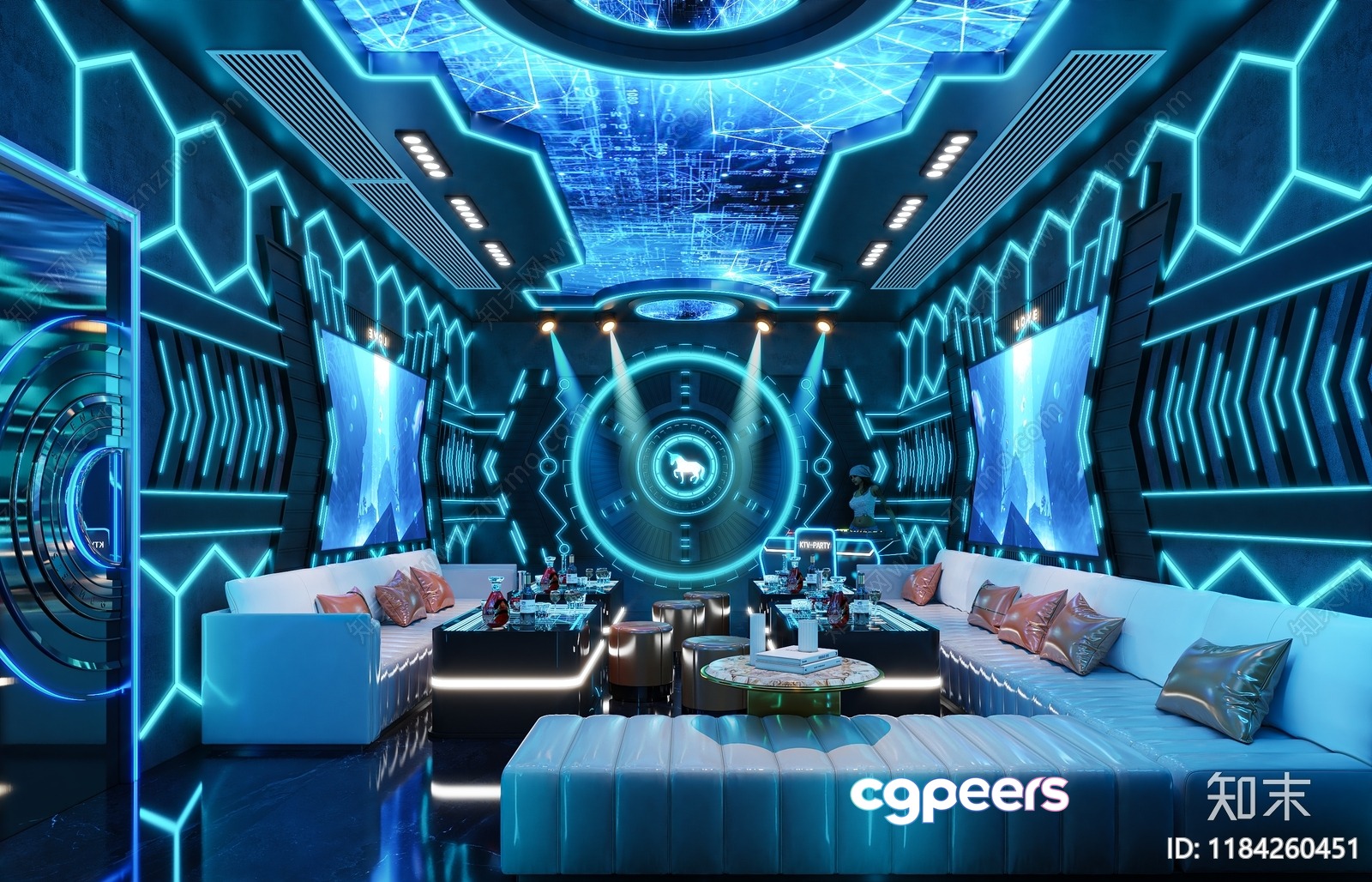 A Futuristic Room 3D Model - 2135 - VRAY Render
