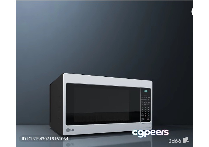 A Microwave Oven 3D Model - 3090 - VRAY Render