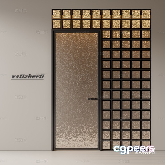 Modern Glass Door 3D Model - 14648 - VRAY Render Modern Glass Door 3D Model - 14648 - VRAY Render