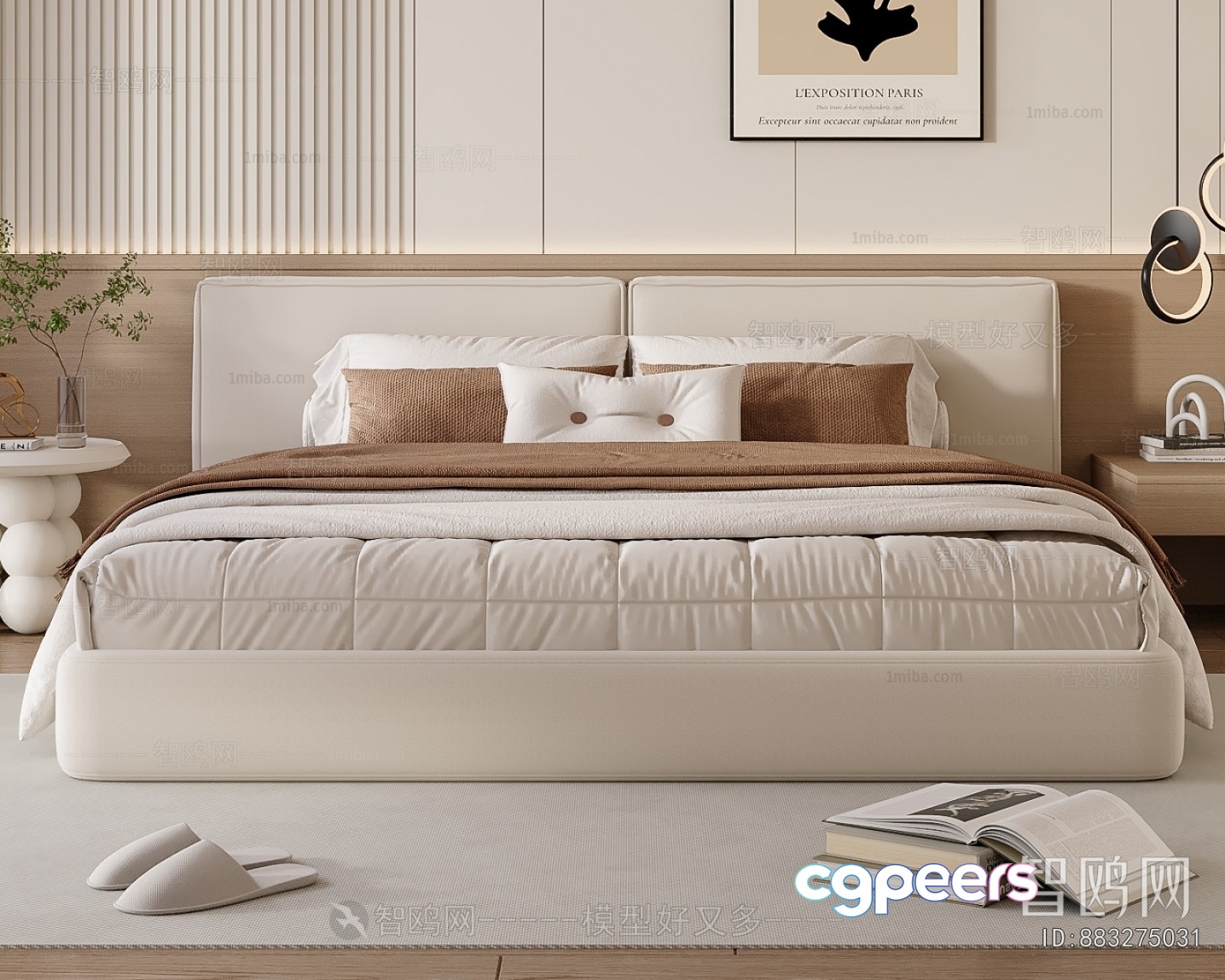 Cozy Bedroom 3D Model - 527 - VRAY Render Cozy Bedroom 3D Model - 527 - VRAY Render