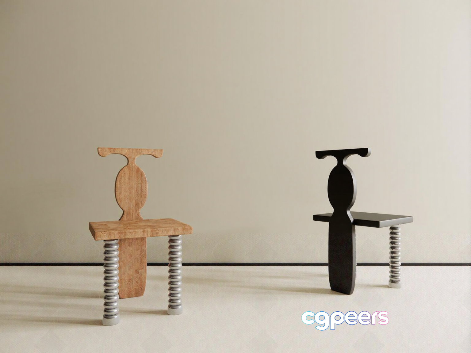Modern Minimalist Chairs 3D Model - 101 - VRAY Render