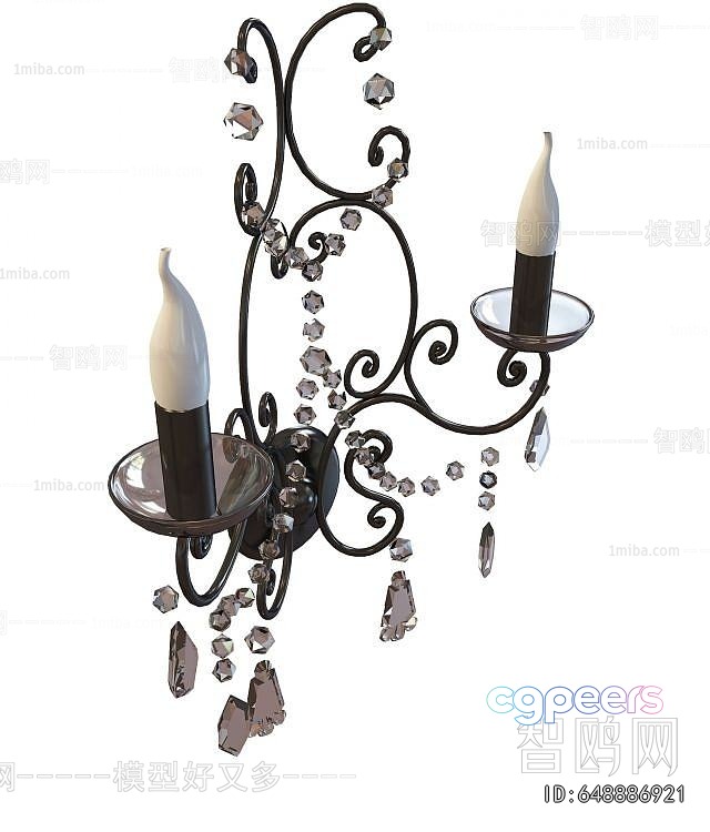 Gold Light Fixture 3D Model - 1837 - VRAY Render