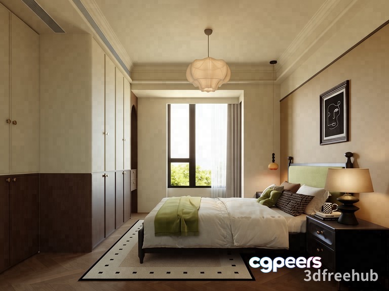 Cozy Bedroom 3D Model - 22208 - VRAY Render