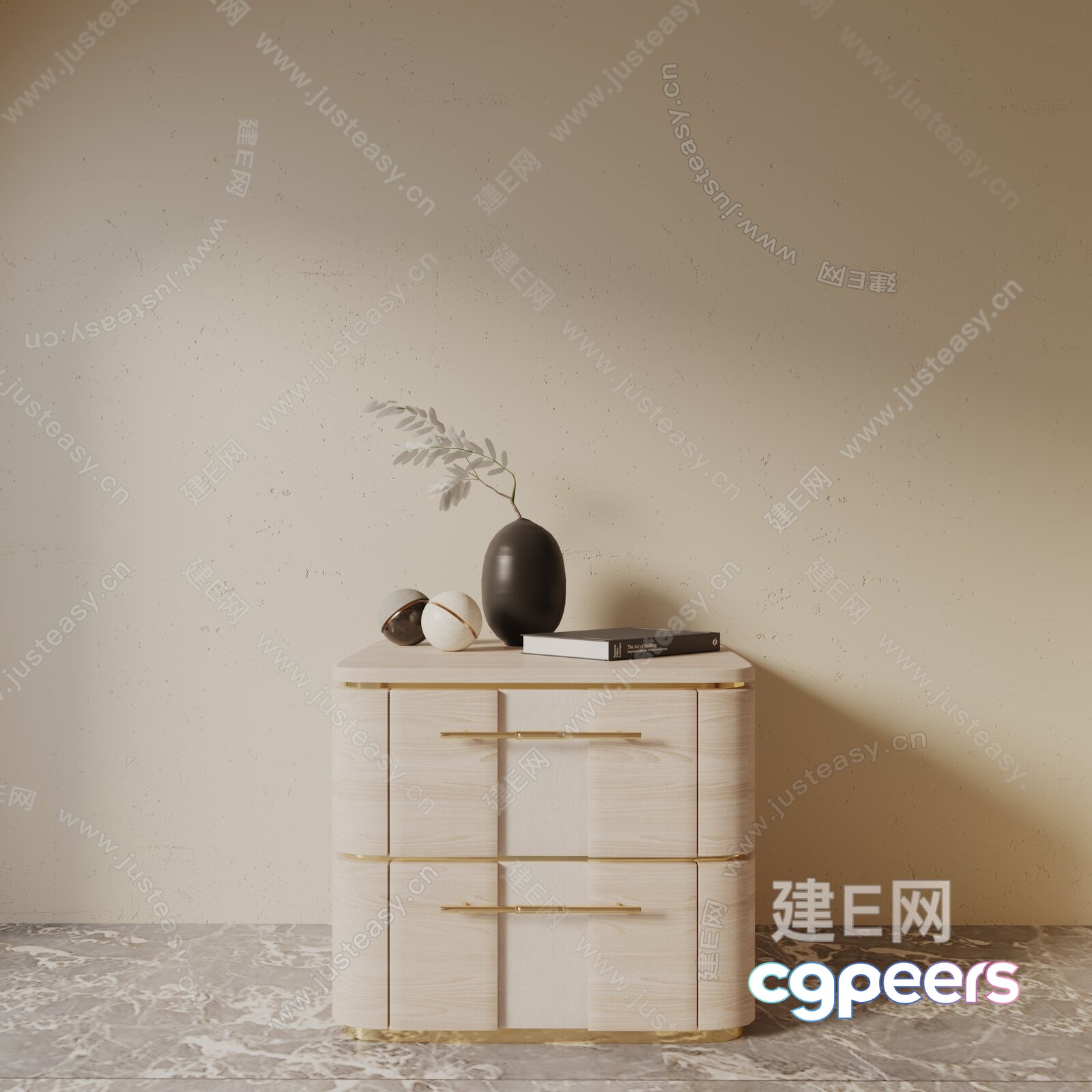 A Modern Dresser 3D Model - 23750 - VRAY Render