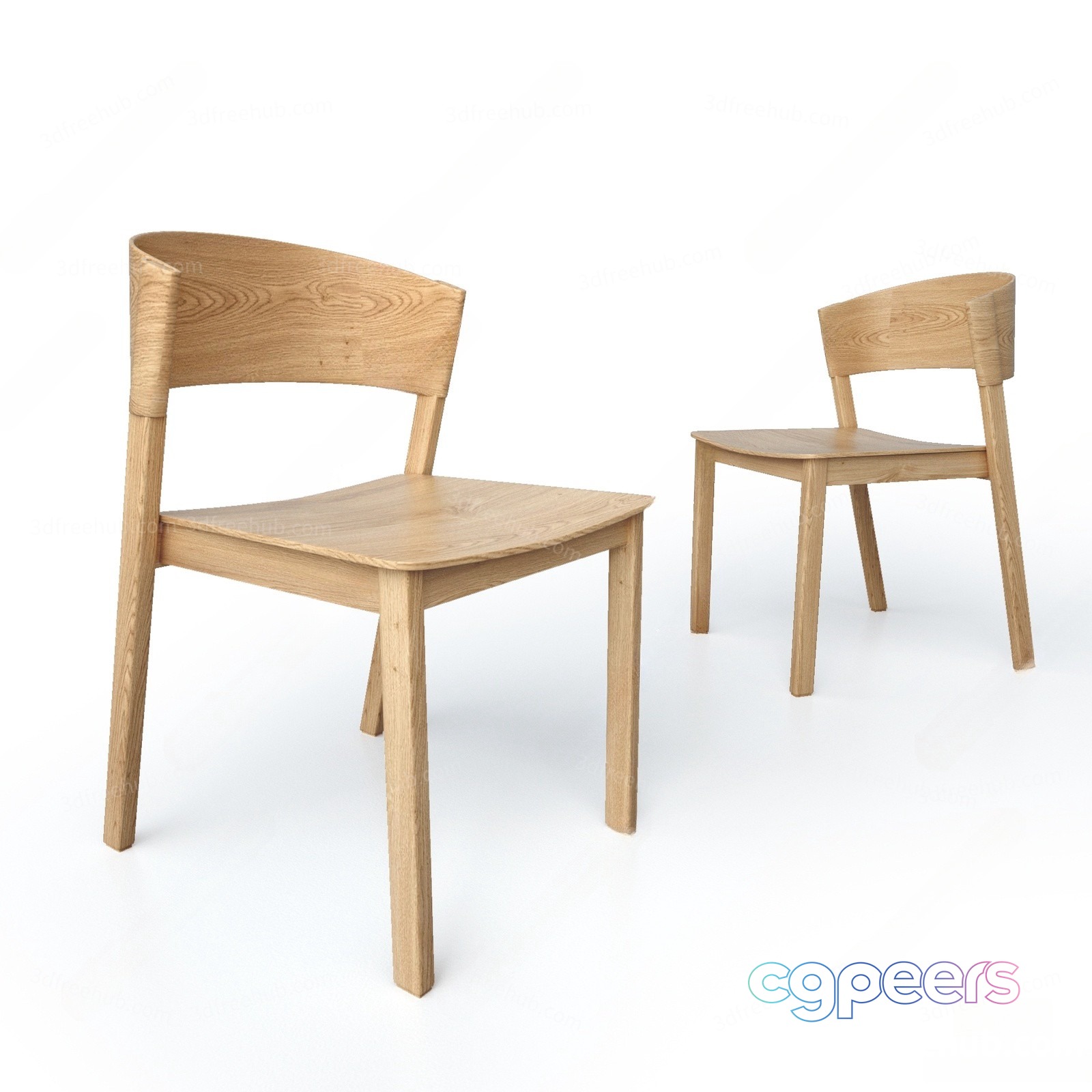 Wooden Dining Chairs 3D Model - 9037 - VRAY Render