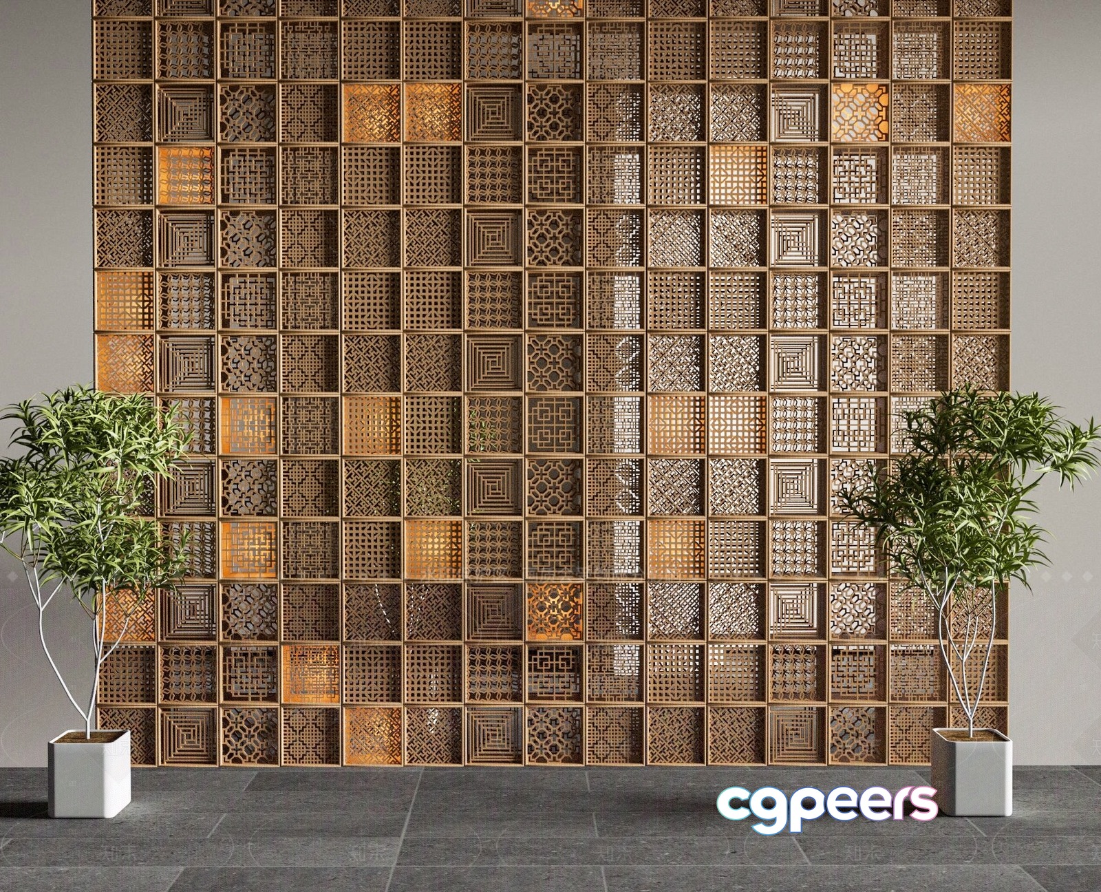 A Decorative Wall 3D Model - 8410 - VRAY Render A Decorative Wall 3D Model - 8410 - VRAY Render