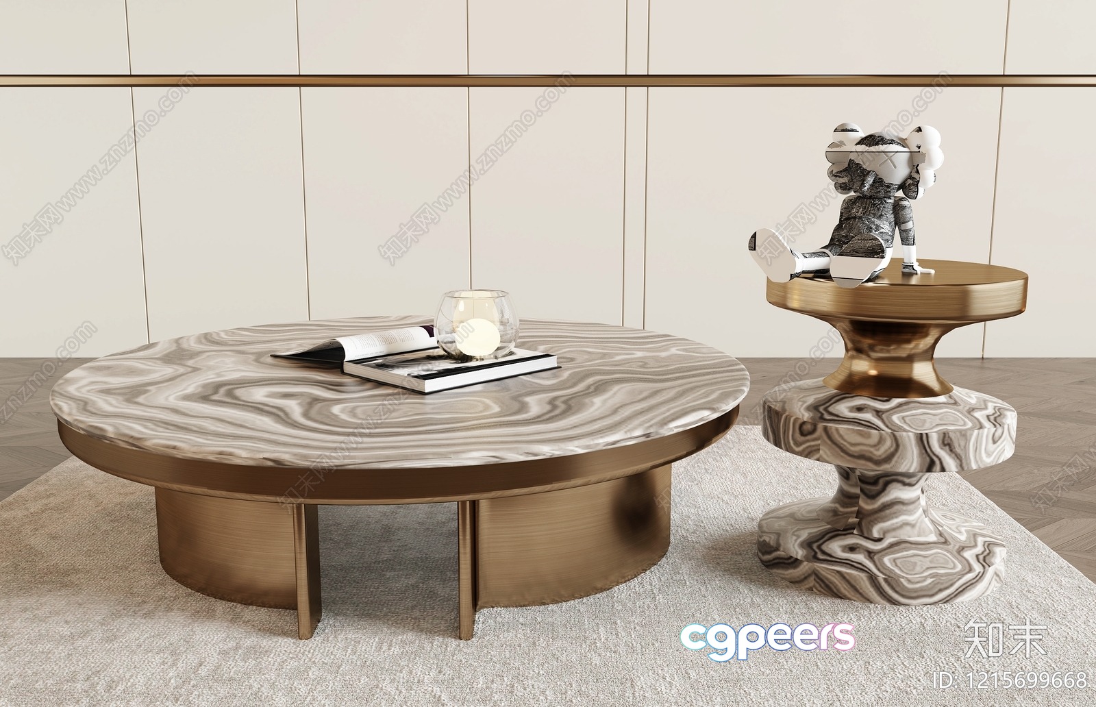 Modern Living Room 3D Model - 13508 - VRAY Render