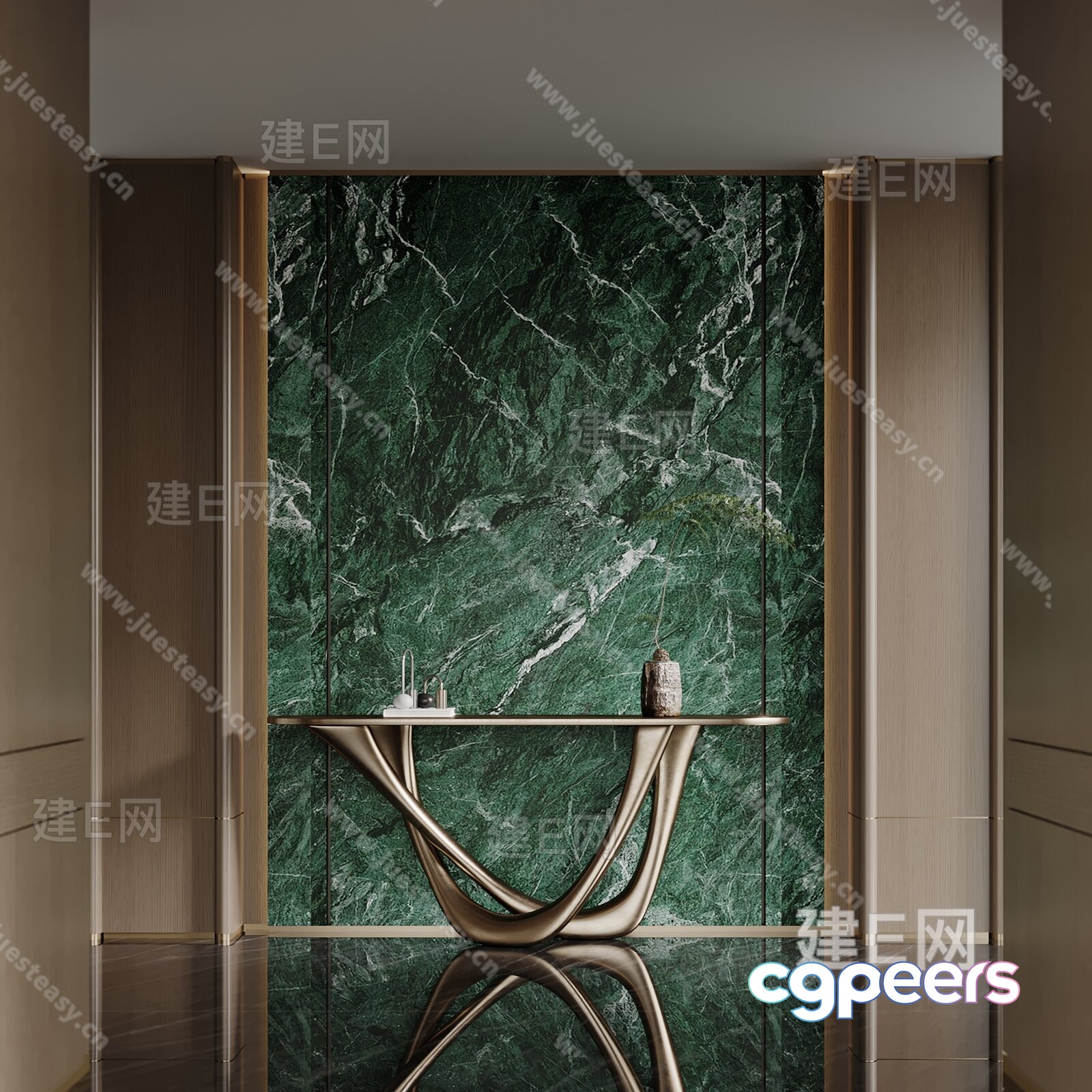 Modern Console Table 3D Model - 8588 - VRAY Render Modern Console Table 3D Model - 8588 - VRAY Render