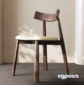 Wooden Dining Chair 3D Model - 16454 - VRAY Render Wooden Dining Chair 3D Model - 16454 - VRAY Render