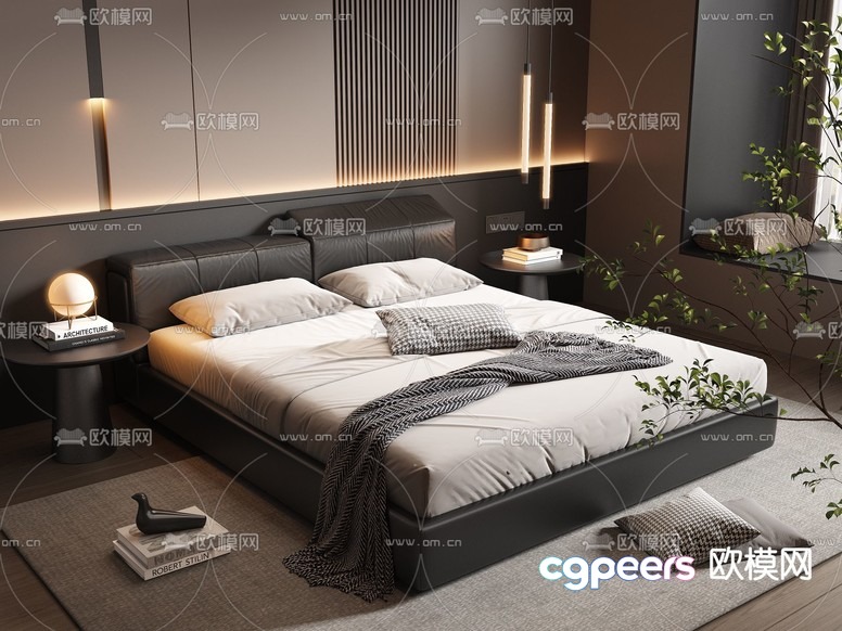 Modern Bedroom 3D Model - 3428 - VRAY Render