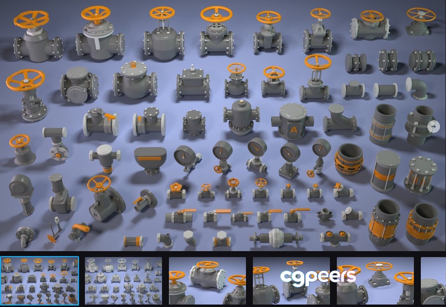 3D Game Assets - Industrial Kitbash 4 - 70 pieces 3D Game Assets - Industrial Kitbash 4 - 70 pieces