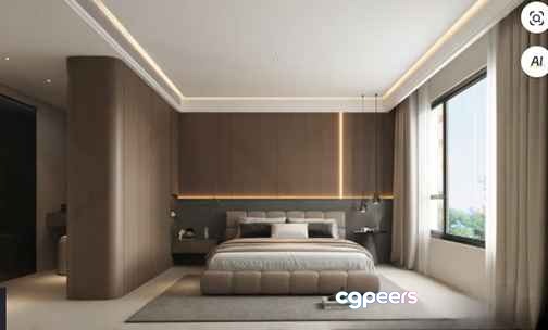 Cozy Modern Bedroom 3D Model - 14511 - VRAY Render