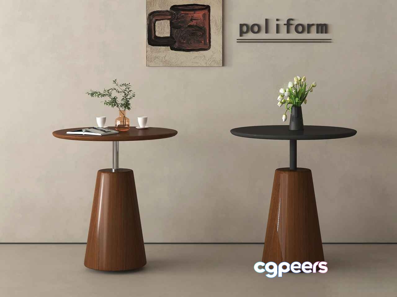 Modern Side Tables 3D Model - 1807 - VRAY Render