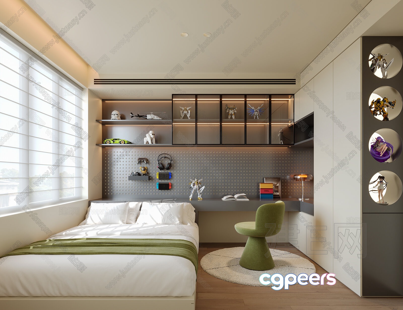 Modern Bedroom 3D Model - 16781 - VRAY Render Modern Bedroom 3D Model - 16781 - VRAY Render