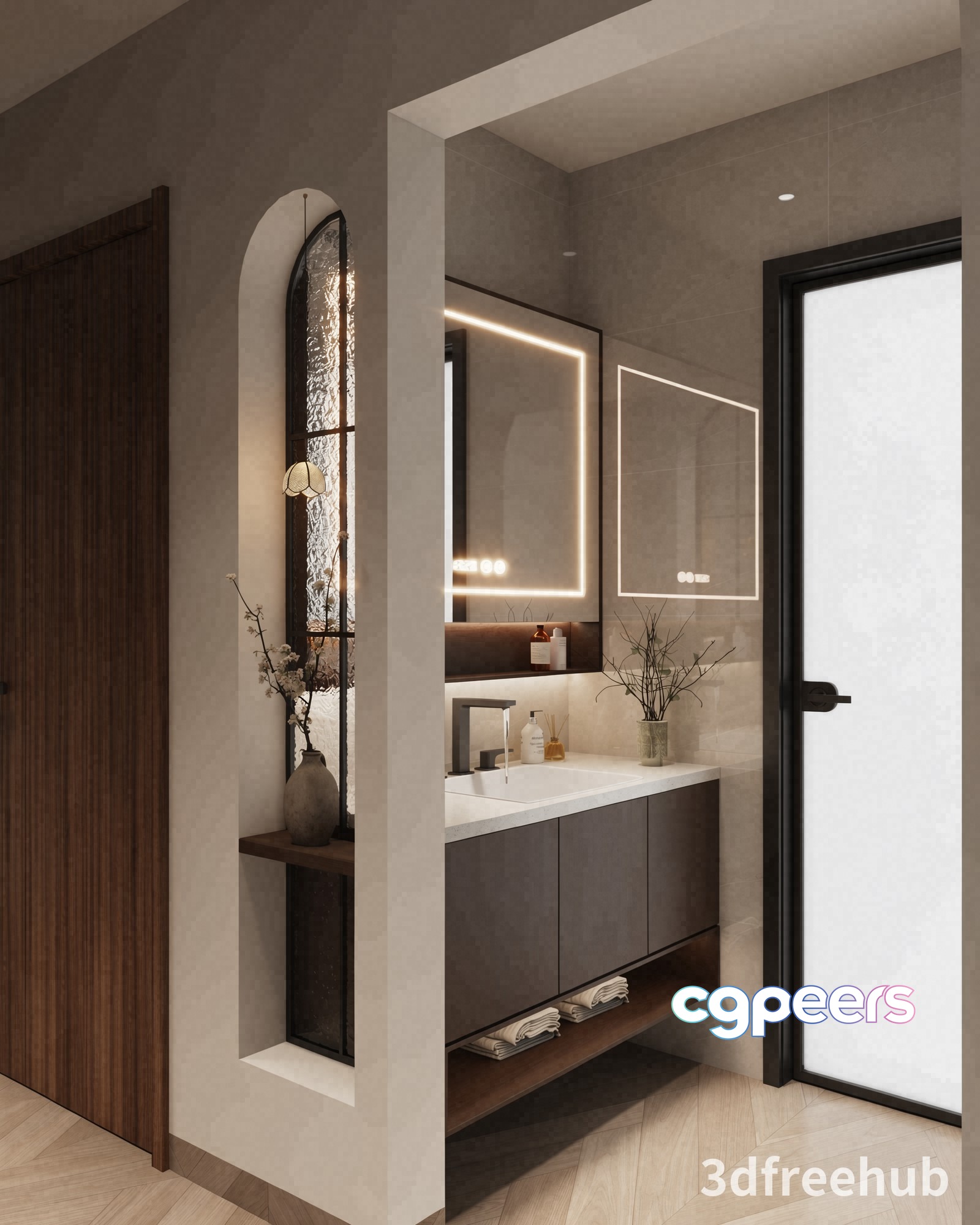 Modern Bathroom 3D Model - 21591 - VRAY Render Modern Bathroom 3D Model - 21591 - VRAY Render