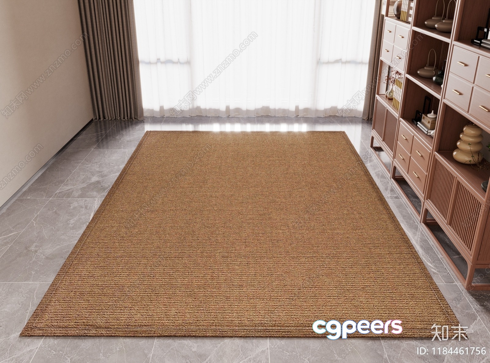 Modern Brown Rug 3D Model - 1636 - VRAY Render