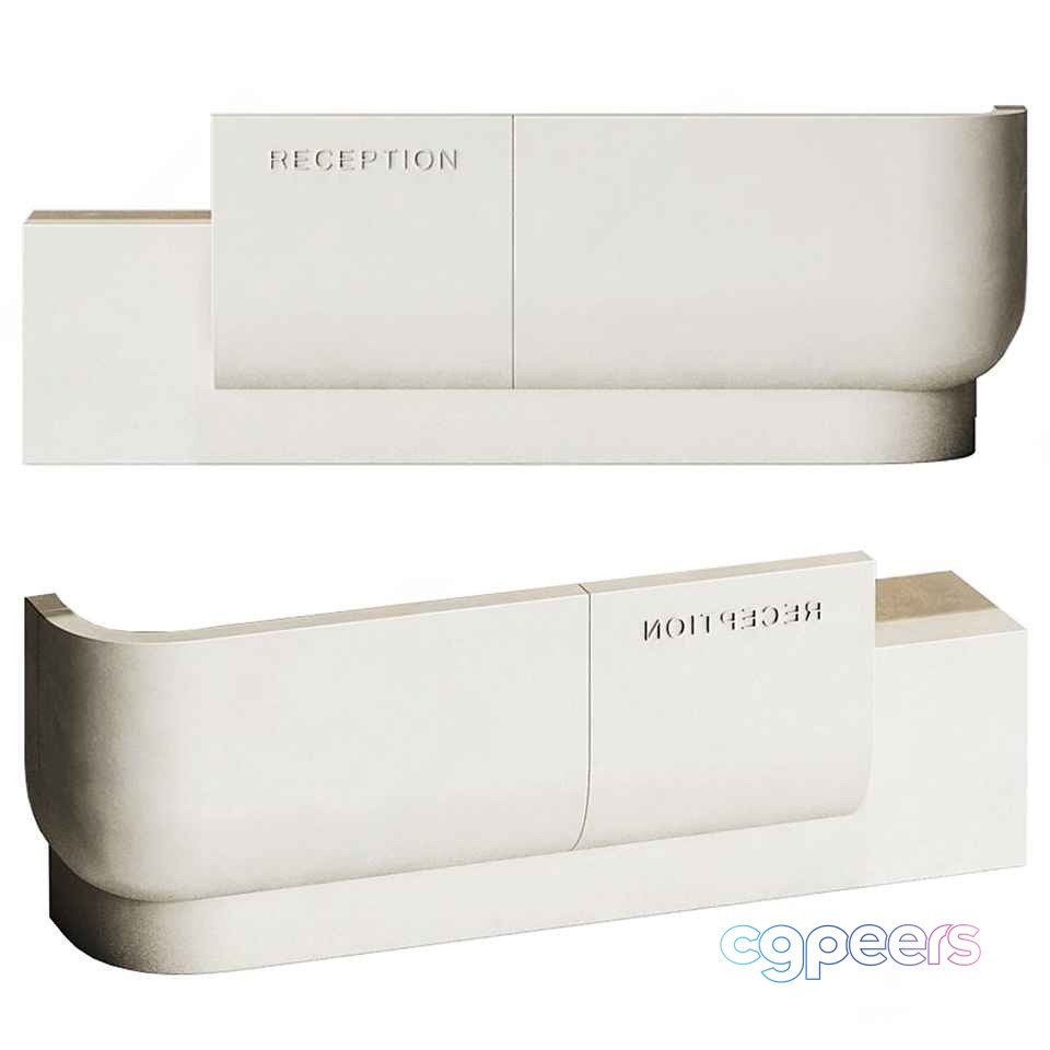 White Reception Desk 3D Model - 22792 - CORONA Render White Reception Desk 3D Model - 22792 - CORONA Render