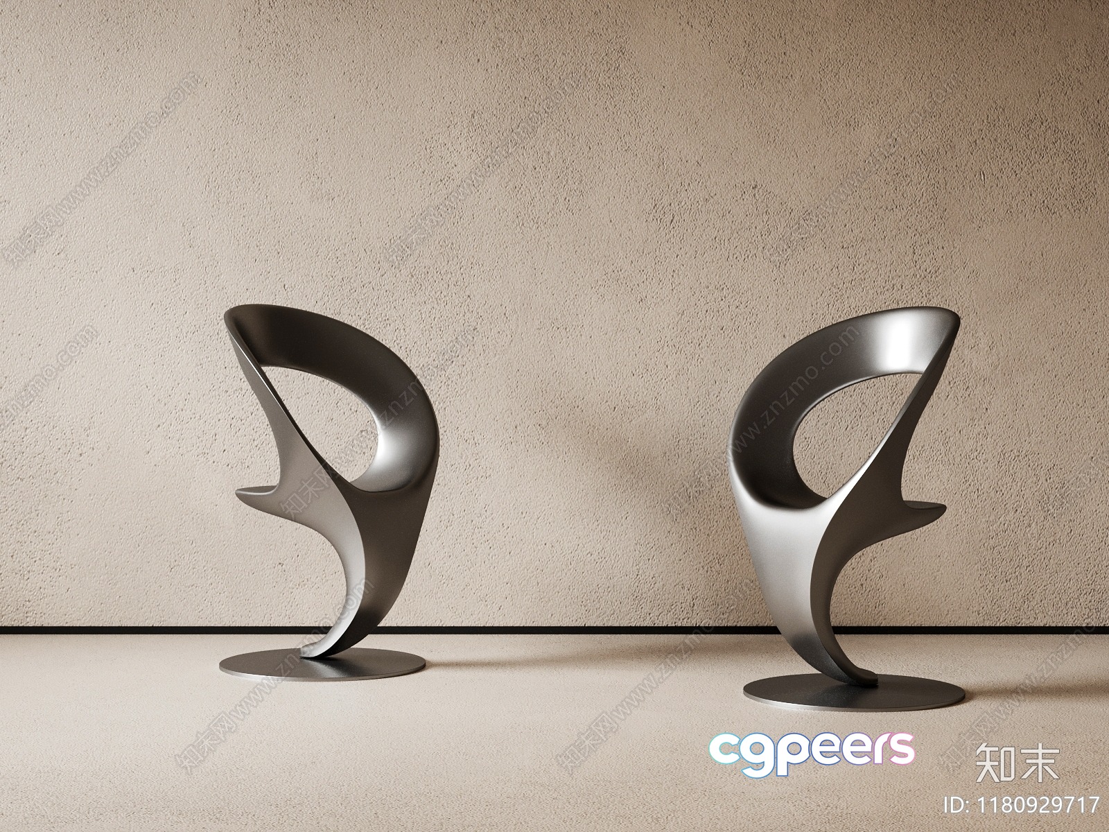 Modern Metal Chair 3D Model - 11545 - VRAY Render Modern Metal Chair 3D Model - 11545 - VRAY Render
