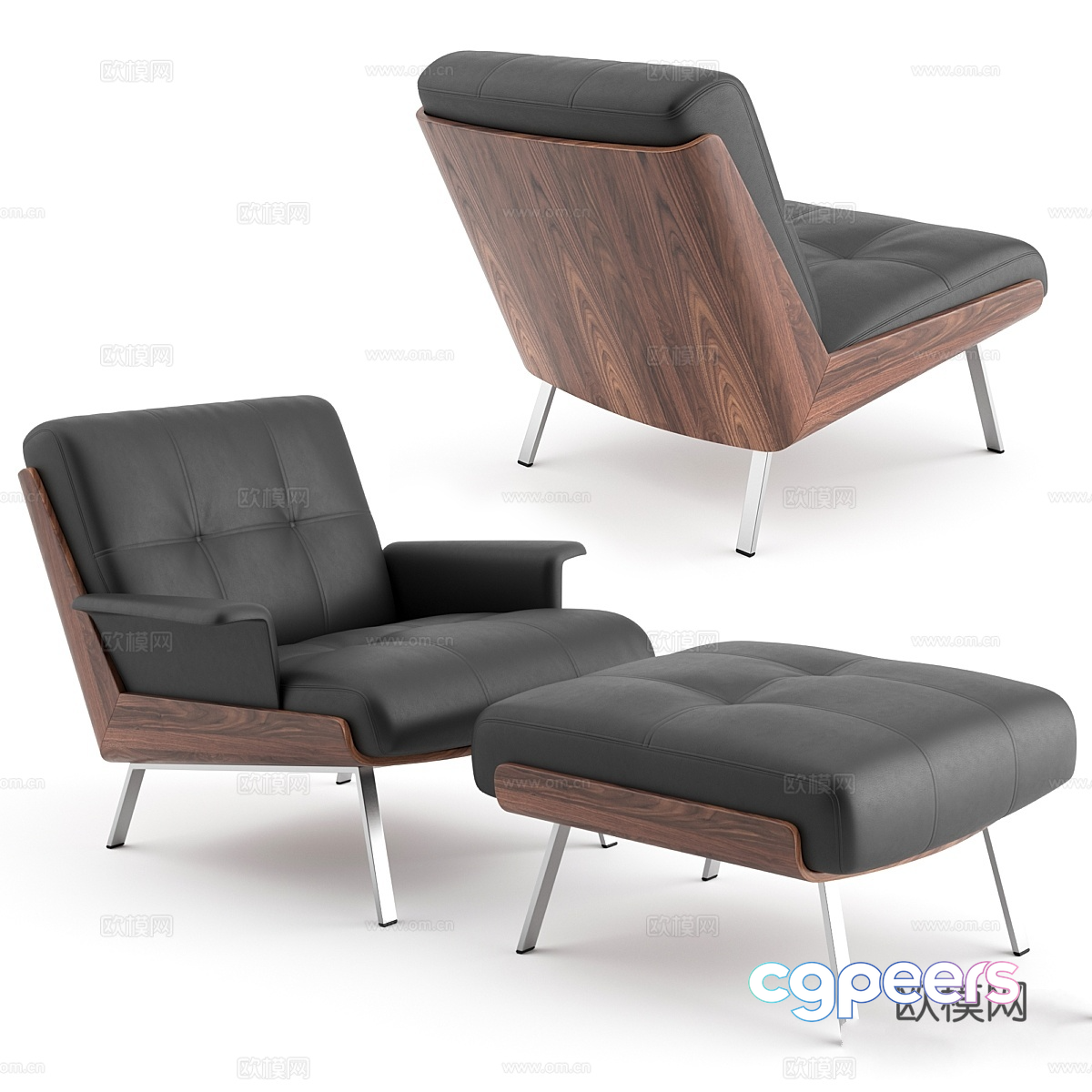 Modern Chair Set 3D Model - 340 - VRAY Render Modern Chair Set 3D Model - 340 - VRAY Render