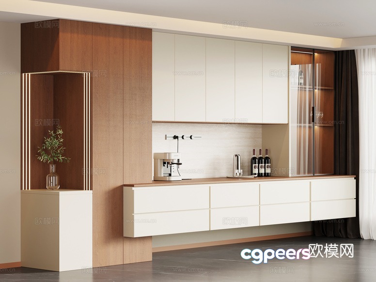 Modern Kitchen 3D Model - 23402 - VRAY Render