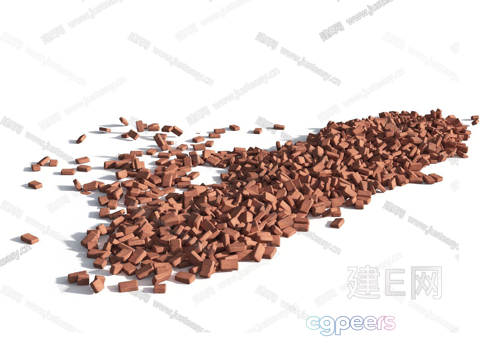 Brown Bricks 3D Model - 12243 - VRAY Render Brown Bricks 3D Model - 12243 - VRAY Render