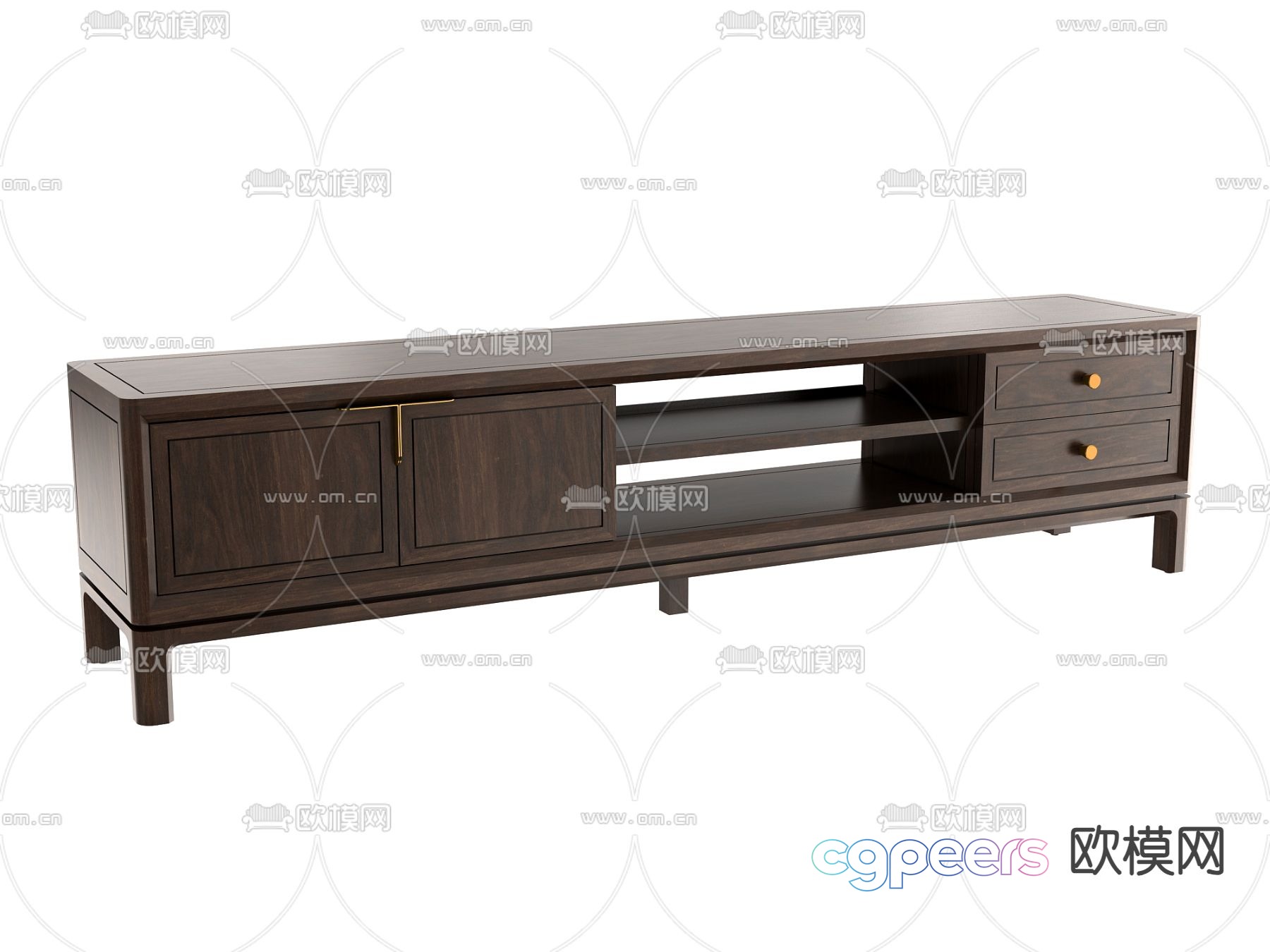 Modern Wooden Tv Stand 3D Model - 19796 - VRAY Render Modern Wooden Tv Stand 3D Model - 19796 - VRAY Render