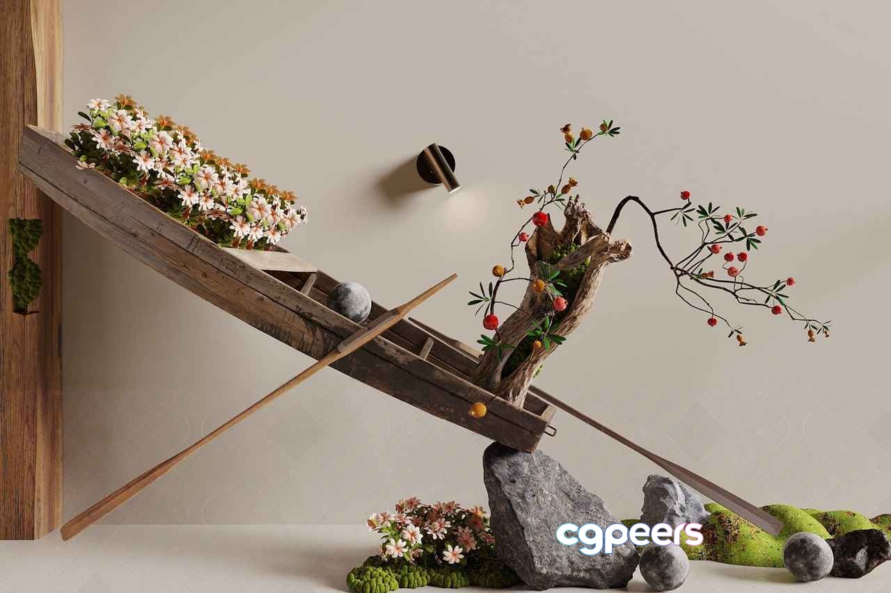 Modern Japanese Garden 3D Model - 18599 - CORONA Render Modern Japanese Garden 3D Model - 18599 - CORONA Render
