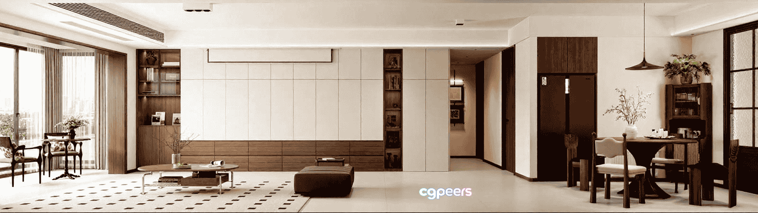 Modern Living Room 3D Model - 18293 - VRAY Render