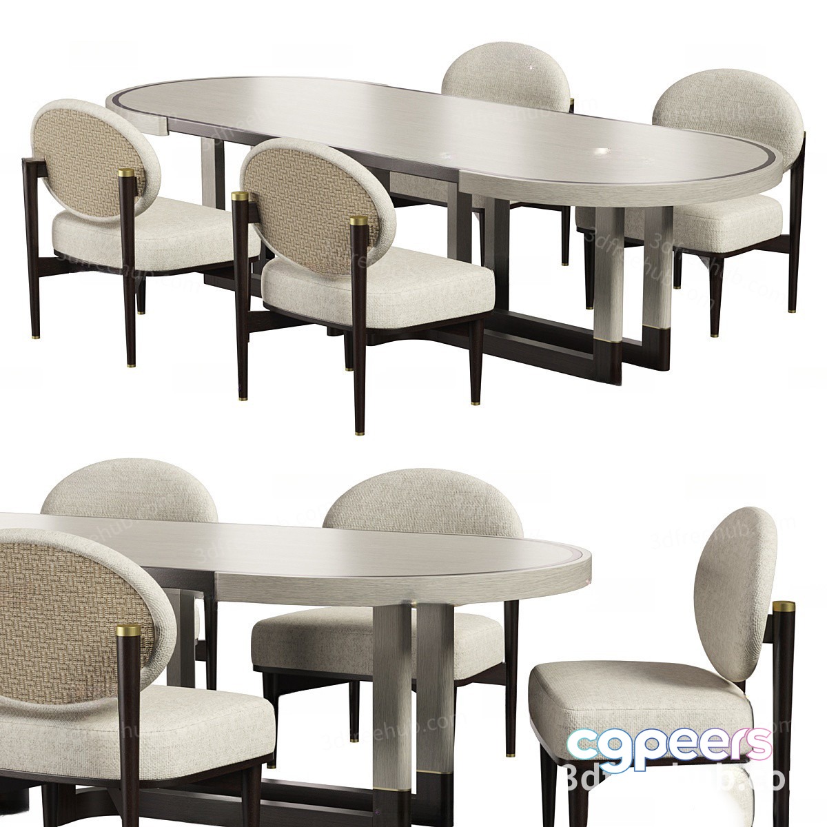 Modern Dining Table 3D Model - 22618 - VRAY Render Modern Dining Table 3D Model - 22618 - VRAY Render