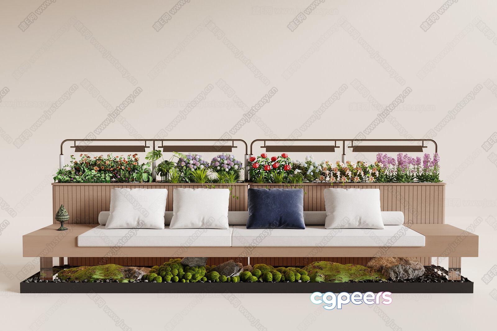 Modern Outdoor Sofa 3D Model - 13797 - CORONA Render Modern Outdoor Sofa 3D Model - 13797 - CORONA Render