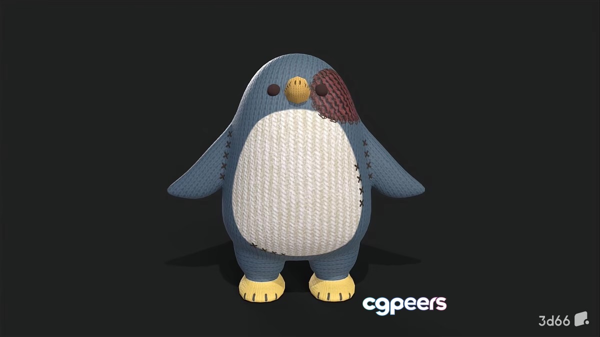 A 3D Penguin Model 3D Model - 19741 - VRAY Render A 3D Penguin Model 3D Model - 19741 - VRAY Render