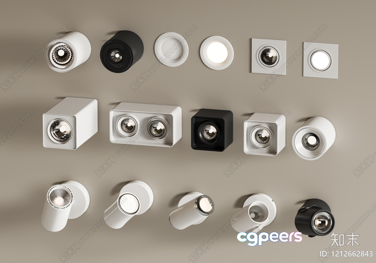 Modern Led Light Fixtures 3D Model - 2418 - VRAY Render Modern Led Light Fixtures 3D Model - 2418 - VRAY Render